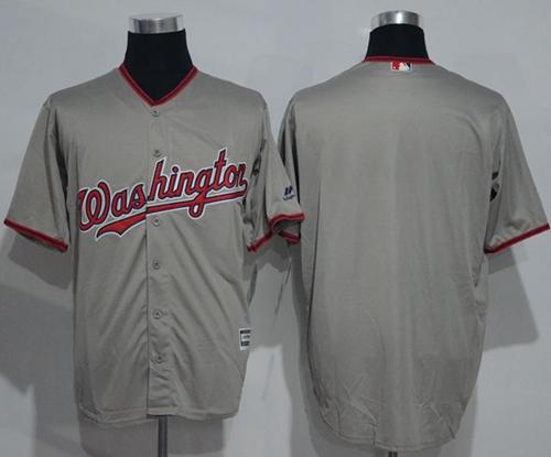 Nationals Blank Grey New Cool Base Stitched MLB Jersey - Click Image to Close